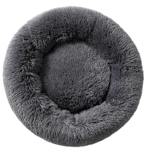 Fhodigogo Hundebett Katzenbett Katzenkissen Hundebett Kleine Hunde Donut Katzen Donut Katzen Schlafplatz Katze Kissen Katzenkorb Hundebett Kleine Hunde (S/Anzug Für 3Kg) von Fhodigogo