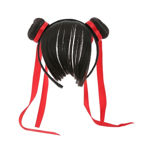 Fhsqwernm Lustiges Necha Stirnband Haarknoten Party Perücken Kopfbedeckung Rollenspiel Halloween Kostüm Hairhoop Fhsqwernm Lustiges Necha Stirnband Haarknoten Party Perücken Kopfbedeckung Rollenspiel Halloween Kostüm Hairhoop von Fhsqwernm