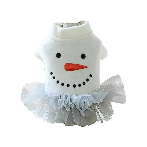 Fhsqwernm Warmes Hundekleid Schneemannmuster Weihnachtshunderock Winter Hochzeitskleider Süßer Rock Hunde Fhsqwernm Warmes Hundekleid Schneemannmuster Weihnachtshunderock Winter Hochzeitskleider Süßer Rock Hunde von Fhsqwernm