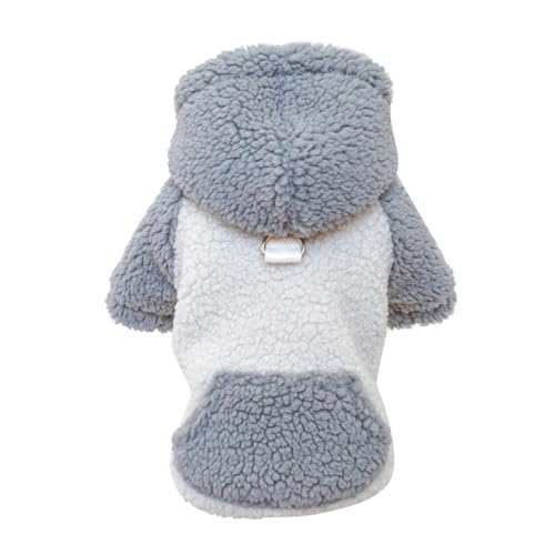 Fhtahun Haustierkleidung Herbst Winter New Warm Plus Koreanische Version Hoodie Warme Farben gegen Kälte Kälte Lammwoll-Traktions-Hoodie Hundezubehör Versandhandel (Blue, S) von Fhtahun