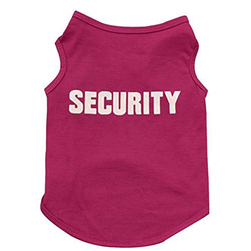 Fhtahun Hundehemd T-Shirts Welpe Kostüm Sommerkleidung Hund Tank Top Weste Schweißhemd für kleine Hund mittlere Hundekatze (Hot Pink, L) von Fhtahun