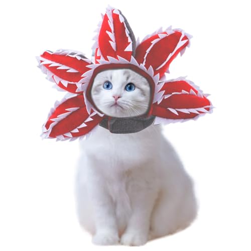 Halloween Haustier Hut Kopfbedeckung Katze verkleiden Kopfschmuck Trick süße Plüsch Form Festival liefert Stirnband Für Hund (Red, M) von Fhtahun