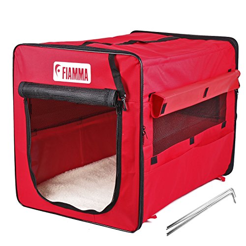 Fiamma Carry Dog Reise Hundehütte rot 75x49x55 inkl Tragetasche von Fiamma