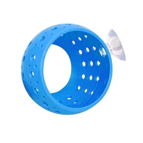 Fiauli Aquarium Shelter Fish Tank Tunnel Betta Spielzeug Versteck mit Saugnapfbecher Kleiner Versteck haltbarer Plastik -Garnelenhöhle für Dekor Seiche Passage Süßwasser Blau von Fiauli
