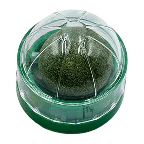 Fiauli Catnip Snack Ball 360-Grad rotatable Selbstklebende, wandmontierte interaktive Katzenspielzeug umweltfreundlich für Katzen, die neckende Haustier lecken Grün von Fiauli