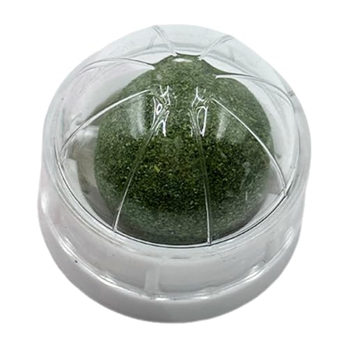 Fiauli Catnip Snack Ball 360-Grad rotatable Selbstklebende, wandmontierte interaktive Katzenspielzeug umweltfreundlich für Katzen, die neckende Haustier lecken Weiß von Fiauli