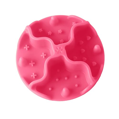 Fiauli Durable Silicone Cat Feeding Mat Slow Food Pad Prevent Choking Promote Healthy Eating Suction Cup Soft Lecken for Cats Anti-Choke Pet Pink L von Fiauli