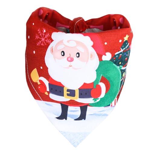 Fiauli Haustier-Halstuch, dekorativ, schönes Weihnachtsmotiv, dreieckig, Größe S, Rot von Fiauli