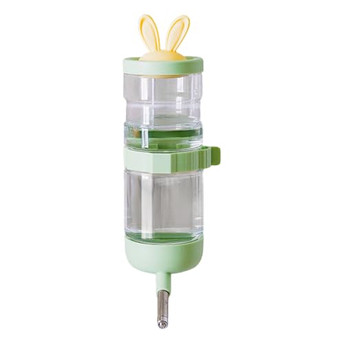 Fiauli Kleine tierwasserflasche tropffreie Haustierspender 550/950 ml Hamster Automatische Trinkfuttermittel für Kaninchen Frettchen Meerschweinchen Igel Chinchillas Grün 550ML von Fiauli