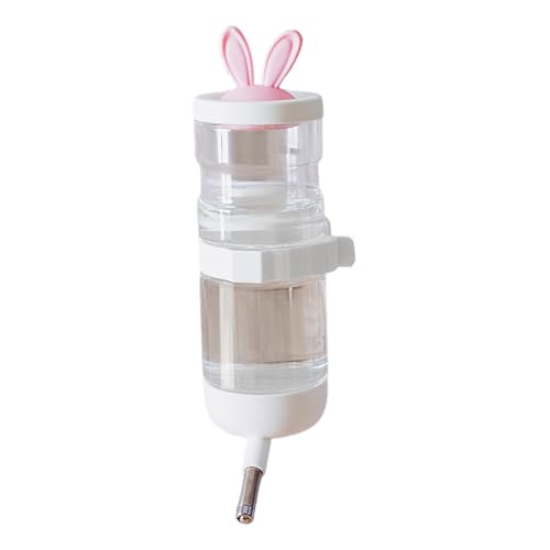 Fiauli Kleine tierwasserflasche tropffreie Haustierspender 550/950 ml Hamster Automatische Trinkfuttermittel für Kaninchen Frettchen Meerschweinchen Igel Chinchillas Weiß 950ml von Fiauli