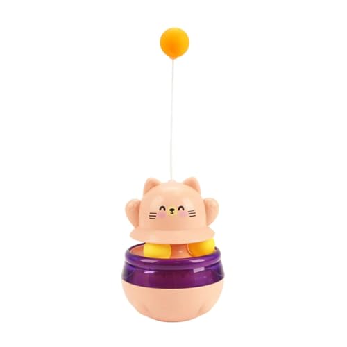 Fiauli Langsamer Feeder Pet Toy Cat Cat Fütterungsball behandeln interaktive Tumbler umweltfreundliches Puzzle Essspender dauerhaft für lustige Leckereien ansprechende Spielzeit 3 ​​Bälle Rosa von Fiauli