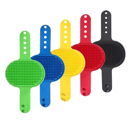 Fiauli Selbstverpackte Katzenpinsel 5 PCs Selbst Groomer Verstellbares Silikon für Innenkatzen Eckmassage Kammsofa Stuhl Bein Kratzer nach Abdeckung 5pcs von Fiauli