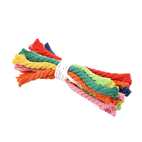 Ficher Parrot Colourful Rope Toy - Perfektes VogelkäFigspielzeug zum Spielen und Putzen für Kleine Bis Mittlere VöGel von Ficher
