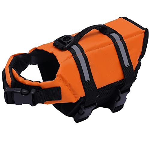 Fichiouy Schwimmweste Hund,Hundeschwimmweste, Schwimmwesten für Hunde,Größenverstellbar mit Reflektierenden Streifen, Hund Schwimmweste mit Verbesserter Auftrieb & Sichtbarkeit Fichiouy Schwimmweste Hund,Hundeschwimmweste, Schwimmwesten für Hunde,Größenverstellbar mit Reflektierenden Streifen, Hund Schwimmweste mit Verbesserter Auftrieb & Sichtbarkeit von Fichiouy