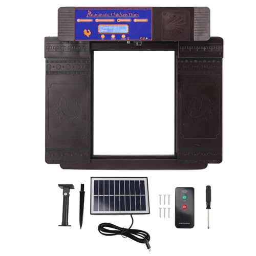 Fictory Solar Automatische Hühnerstalltür, Fernbedienung, Timer, Raubtierschutz von Fictory