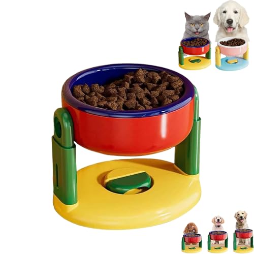 Liftable Suction Cup Pet Bowl,Adjustable Height Food and Water Dish for Cat Dog,Three Levels Adjustable Height,Pet Slow Feeder Bowl for Cats and Dogs,for Small Medium and Large Pets von Ficugxd
