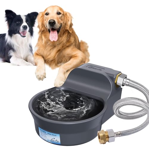 Hunde-Wassernapf-Spender, automatischer Haustier-Wasserspender für Hunde, Wassernapf, automatisches Wasserfüllventil, 2 l, großer Wasserbrunnen, 3/4 Zoll Wasserrohr-Bewässerung für Hund, Huhn von Ficuswin