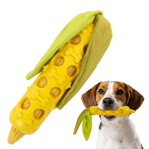 Fida 2-in-1 Welpen-Beißspielzeug, Naturkautschuk-Kauspielzeug für Hunde, um sie beschäftigt zu halten, Plüschtiere mit knisternden Blättern, interaktives Hundespielzeug für kleine mittelgroße Rassen von Fida