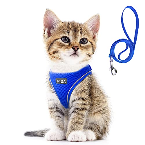 Fida Comfy Hundegeschirr mit Leine, Katzengeschirr ausbruchsicher, atmungsaktiv, leicht, weiches Netzgewebe, verstellbar, reflektierend, Step-in-Geschirr für Welpenspielzeugrassen und extra kleine Fida Comfy Hundegeschirr mit Leine, Katzengeschirr ausbruchsicher, atmungsaktiv, leicht, weiches Netzgewebe, verstellbar, reflektierend, Step-in-Geschirr für Welpenspielzeugrassen und extra kleine von Fida