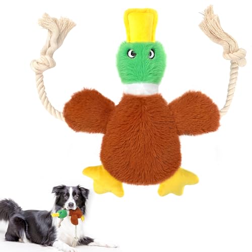 Fida Hundespielzeug für aggressive Kauer, Hundespielzeug, um sie zu beschäftigen, quietschendes Hundespielzeug für große Hunde, intaktives Hundespielzeug aus Seil, Plüsch-Ente für kleine, mittelgroße Fida Hundespielzeug für aggressive Kauer, Hundespielzeug, um sie zu beschäftigen, quietschendes Hundespielzeug für große Hunde, intaktives Hundespielzeug aus Seil, Plüsch-Ente für kleine, mittelgroße von Fida