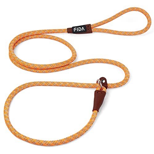 Fida Retrieverleine Hundeleine | 1,8 m, Einheitsgröße, zum Reinschlüpfen, kein Halsband oder Geschirr nötig, strapazierfähiges und wetterbeständiges Kletterseil mit reflektierenden Nähten (Orange/S) Fida Retrieverleine Hundeleine | 1,8 m, Einheitsgröße, zum Reinschlüpfen, kein Halsband oder Geschirr nötig, strapazierfähiges und wetterbeständiges Kletterseil mit reflektierenden Nähten (Orange/S) von Fida