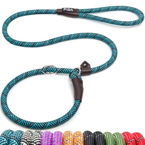 Fida Retrieverleine für Hunde, 122 x 1,27 cm, strapazierfähig, bequem, starkes Seil für große, mittelgroße Hunde, kein Ziehen, Trainingsleine für Haustiere, stark reflektierend, Blau Fida Retrieverleine für Hunde, 122 x 1,27 cm, strapazierfähig, bequem, starkes Seil für große, mittelgroße Hunde, kein Ziehen, Trainingsleine für Haustiere, stark reflektierend, Blau von Fida