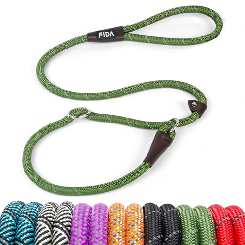 Fida Retrieverleine für Hunde, 122 x 1,27 cm, strapazierfähig, bequem, starkes Seil für große, mittelgroße Hunde, kein Ziehen, Trainingsleine für Haustiere, stark reflektierend, Grün Fida Retrieverleine für Hunde, 122 x 1,27 cm, strapazierfähig, bequem, starkes Seil für große, mittelgroße Hunde, kein Ziehen, Trainingsleine für Haustiere, stark reflektierend, Grün von Fida