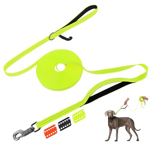 Fida Trainingsleine mit Verkehrsgriff, reflektierend, lange Leine für Hunde/Welpen, Gehorsamkeitstraining, Agility-Leine, weich gepolstertes Design für kleine, mittelgroße und große Rassen (15,2 m, Fida Trainingsleine mit Verkehrsgriff, reflektierend, lange Leine für Hunde/Welpen, Gehorsamkeitstraining, Agility-Leine, weich gepolstertes Design für kleine, mittelgroße und große Rassen (15,2 m, von Fida
