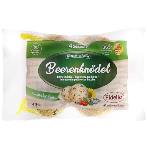 Fidelio Beerenknödel 4 Stück, 335g - Ganzjahresfutter für Wildvögel Fidelio Beerenknödel 4 Stück, 335g - Ganzjahresfutter für Wildvögel von Fidelio
