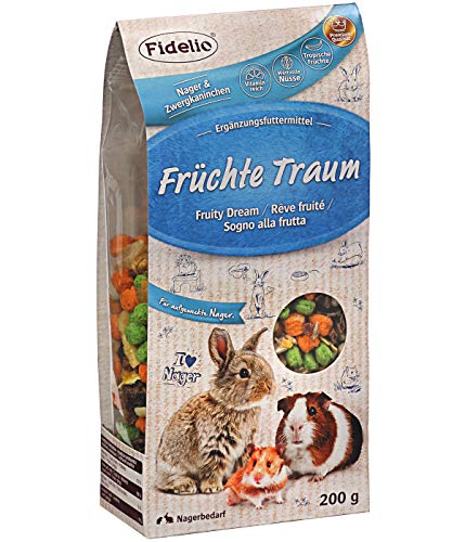 Fidelio Nagersnack, Zwergkaninchensnack, Früchte Traum, 200 g Fidelio Nagersnack, Zwergkaninchensnack, Früchte Traum, 200 g von Fidelio