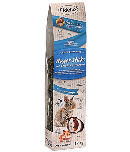 Fidelio Nagersnack, Zwergkaninchensnack, Sticks mit Kräutern, getreidefrei, 120 g Fidelio Nagersnack, Zwergkaninchensnack, Sticks mit Kräutern, getreidefrei, 120 g von Fidelio