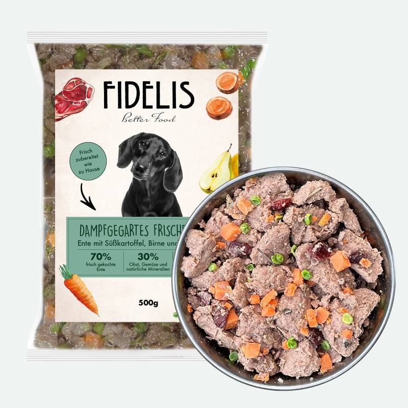 Ente mit Süßkartoffel, Birne und Cranberries (500g) gefroren von Fidelis