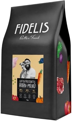 Fidelis - Getrocknetes Hühnchen-Menü für Hunde 2,5kg - Premium Hundefutter trocken mit 80% Fleischanteil, Gemüse & Obst - Proteinhaltiges Trockenfutter Hund luftgetrocknet - Zucker- & Getreidefrei von Fidelis