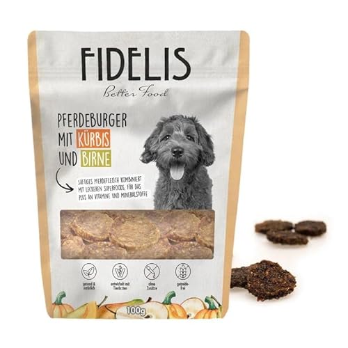Fidelis - Hunde Leckerli Kürbis & Birne 100g - Luftgetrocknete Snacks aus 100% natürlichen Rohstoffen von Fidelis