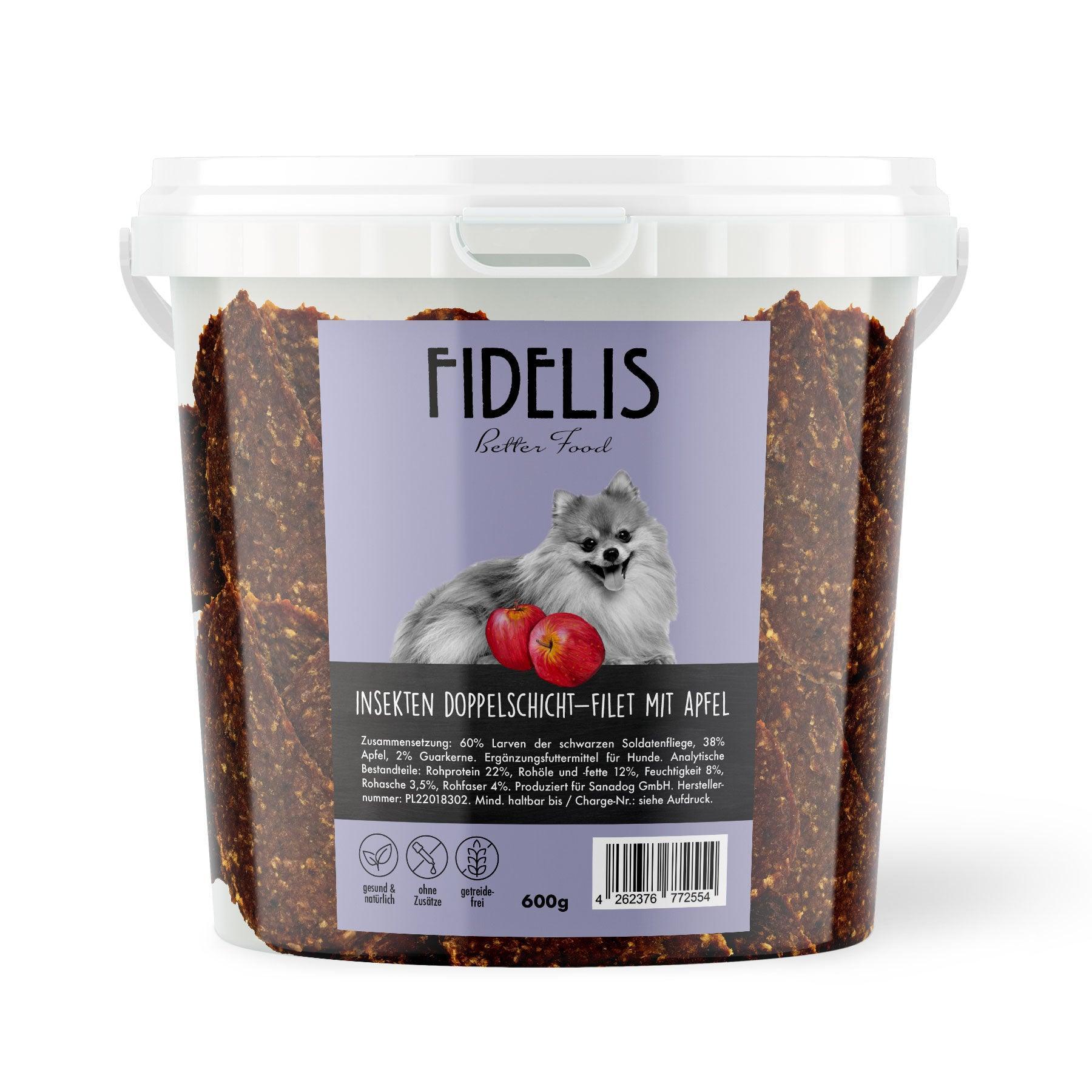 *Insekten Doppel Schichtfilet mit Apfel (600g-Eimer) von Fidelis