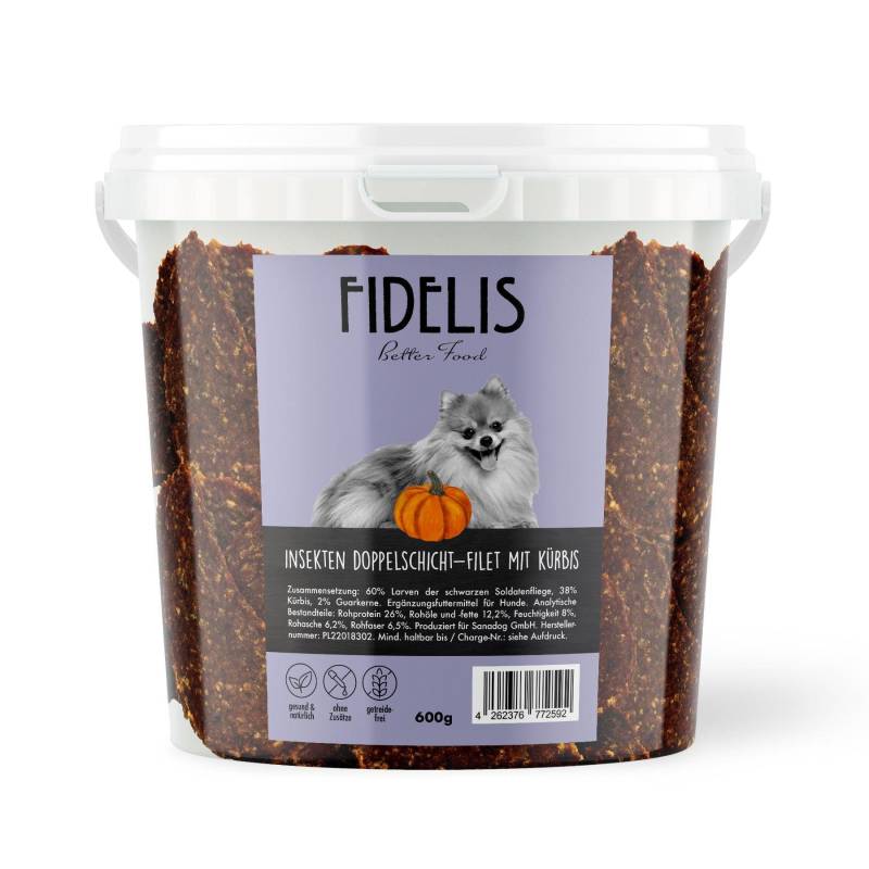 *Insekten Doppel Schichtfilet mit Kürbis (600g-Eimer) von Fidelis