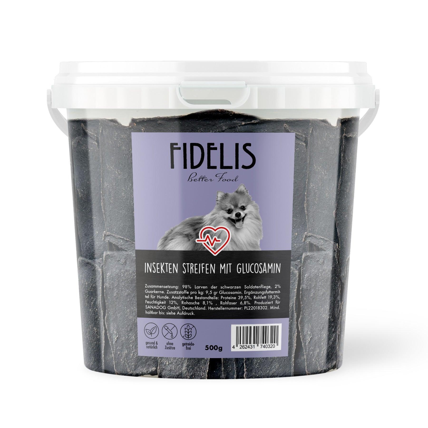 Insekten Streifen mit Glucosamin (500g-Eimer) von Fidelis