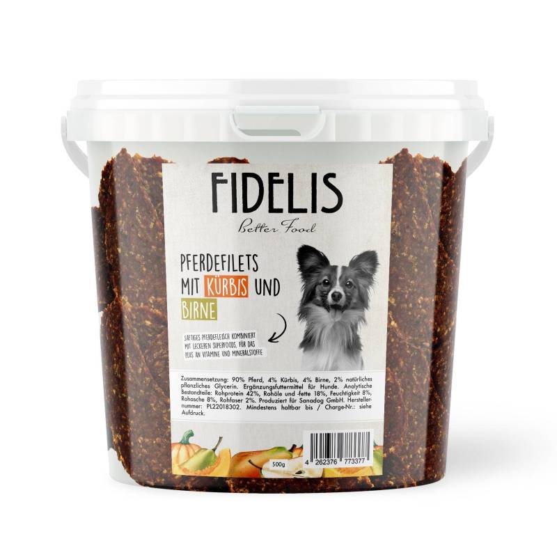 Pferdefilets mit Kürbis und Birne (500g-Eimer) von Fidelis