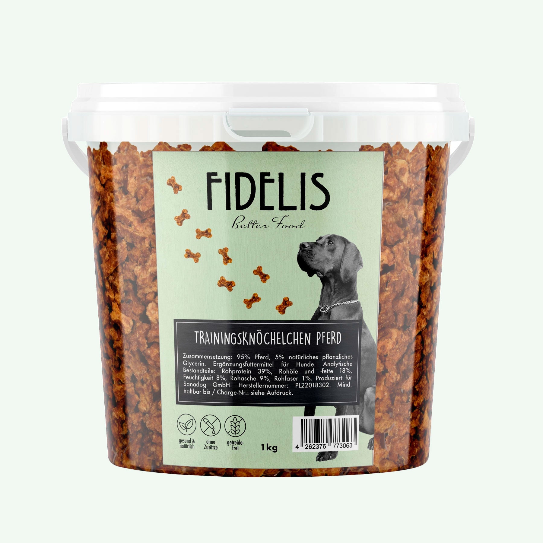 Trainingsknöchelchen Pferd (1kg-Eimer) von Fidelis