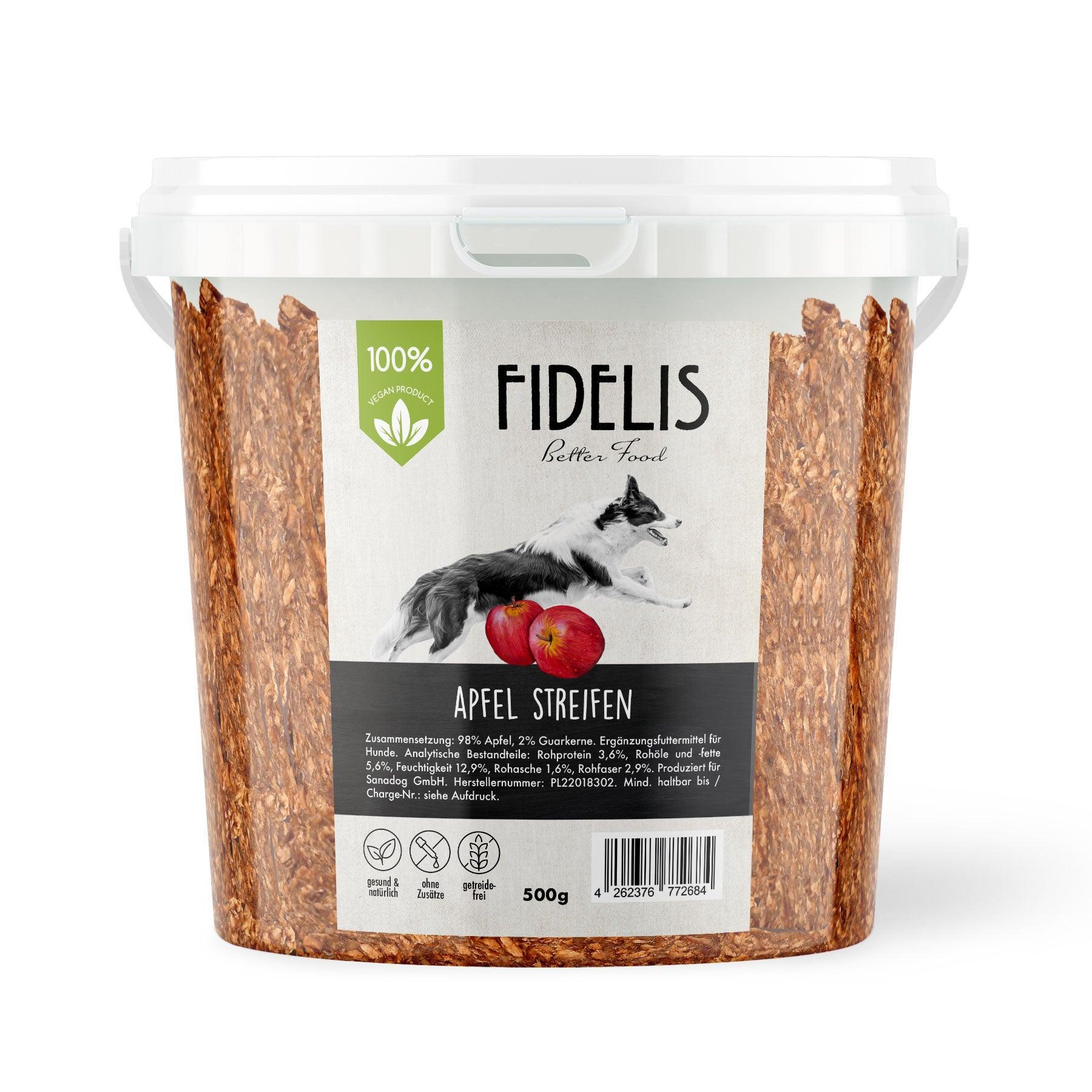 Veggie Streifen Apfel (500g-Eimer) von Fidelis