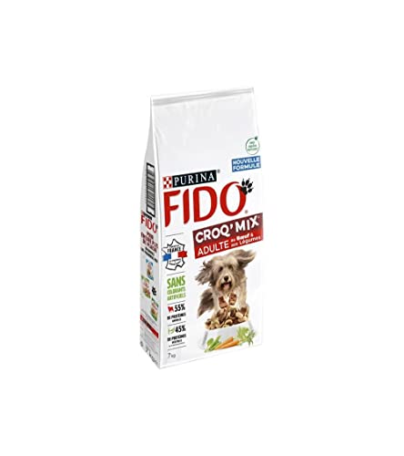 Fido Croq Mix Rindfleisch Gemüse Trockenfutter für ausgewachsene Hunde, 7 kg von Fido