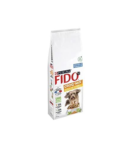 Fido Trockenfutter für ausgewachsene Hunde, Huhn & Gemüse, 12 kg Beutel von Fido