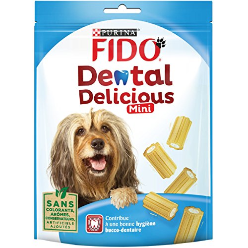 Fiddo Dental Delicious Mini – 130 g – Kauknochen für Hunde – 6 Stück von Fido