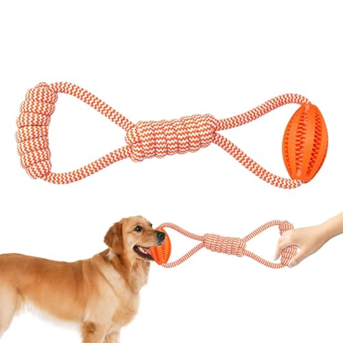 Fierudeng Hundespielzeug aus Seil mit Ball, Futterspender mit Ball, Futterspender, Kauspielzeug für mittelgroße und kleine Hunde Fierudeng Hundespielzeug aus Seil mit Ball, Futterspender mit Ball, Futterspender, Kauspielzeug für mittelgroße und kleine Hunde von Fierudeng