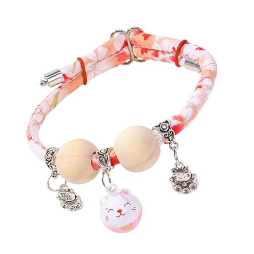 Fierudeng Katzenhalsband | Zedernperlen Katzenhalsband mit Glöckchen - Für Mittel Groß Katzen Hals Schmuck Tägliche Wohnung Garten Spaziergang Training Fierudeng Katzenhalsband | Zedernperlen Katzenhalsband mit Glöckchen - Für Mittel Groß Katzen Hals Schmuck Tägliche Wohnung Garten Spaziergang Training von Fierudeng