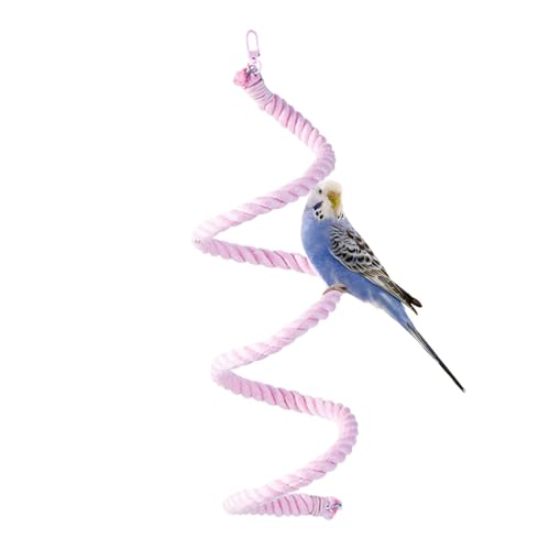 Fierudeng Papageienseilbarsch, Vogelseilbarsch, Buntes Käfigkäfig -Kauspielzeug für kleine mittelpapageien, Macaw Swing Ladder Bite-resistente Flexible Standstock von Fierudeng