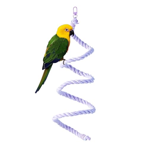 Fierudeng Vogelkäfig Barsch, Vogelkletterseil | Buntes Käfigkäfig -Kauspielzeug für kleine mittelpapageien | Macaw Swing Ladder Bite-resistente Flexible Standstock von Fierudeng