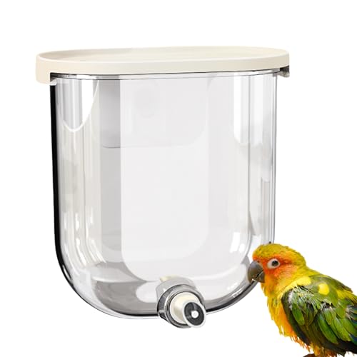 Fierudeng Wasserspender für Vögel - Vogel Tränke - Tropffreier Montierter Wasserspender 330ml Käfig für Kolibris Sittiche Finken Wellensittiche Kanarienvögel Unzertrennliche von Fierudeng