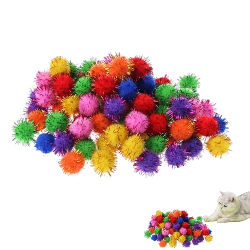 Kleine Bommelbälle zum Basteln – 100 Bastelbälle – Glitzer, sortiertes Bastelzubehör, Bommelbälle, perfekt für Spaß und Spannung in die Spielzeit Ihres Haustieres Kleine Bommelbälle zum Basteln – 100 Bastelbälle – Glitzer, sortiertes Bastelzubehör, Bommelbälle, perfekt für Spaß und Spannung in die Spielzeit Ihres Haustieres von Fierudeng