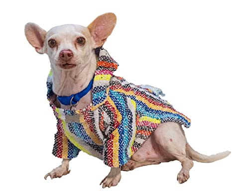 Mexikanischer Hundeponcho Doggo Hoodie Baja Ponchos Decke für Hunde Kostüm Welpe Crew Pyjama Chihuahua Pullover Kleidung von kleinen, mittleren bis großen Hunden, hergestellt in Mexiko mit recyceltem von Fiesta Brands